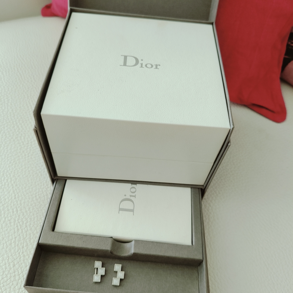 Authentic Dior Watch with 0.66ct Diamonds and box and documents